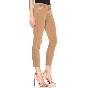 MOTHER- The Looker Ankle Fray Blow Out Tan